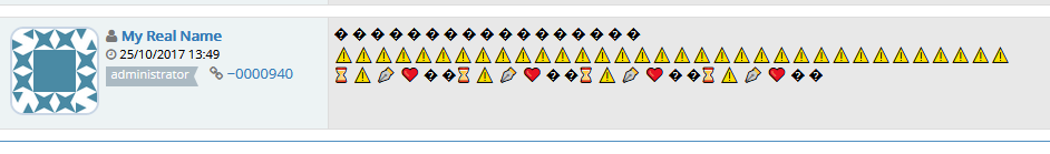 Output after being stored in database and fetched again