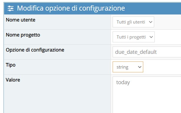 configuration option