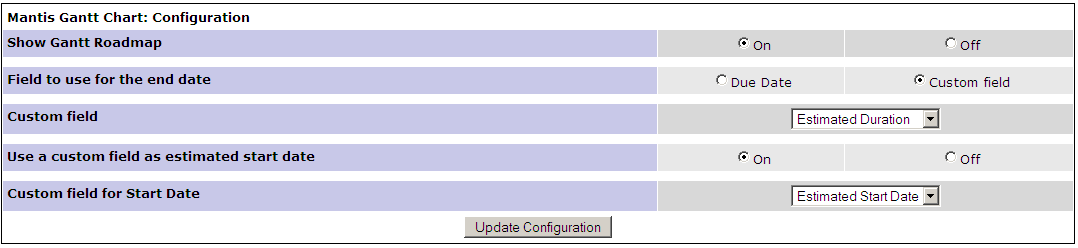 config page example