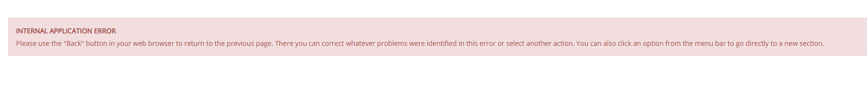 Error displayed after uploading
