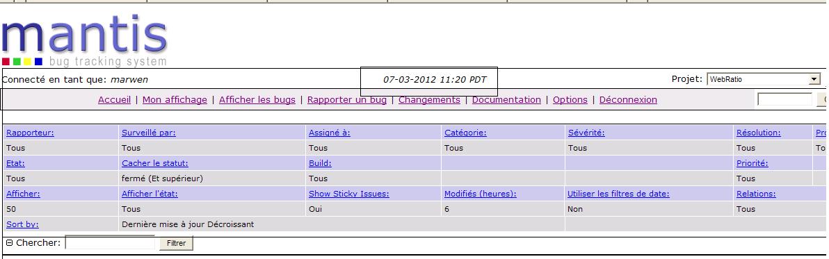Capture écran mantis