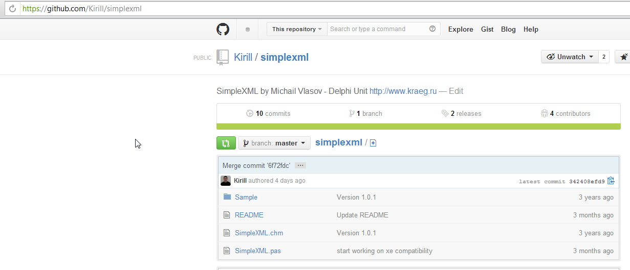 Репозитарий на GitHub