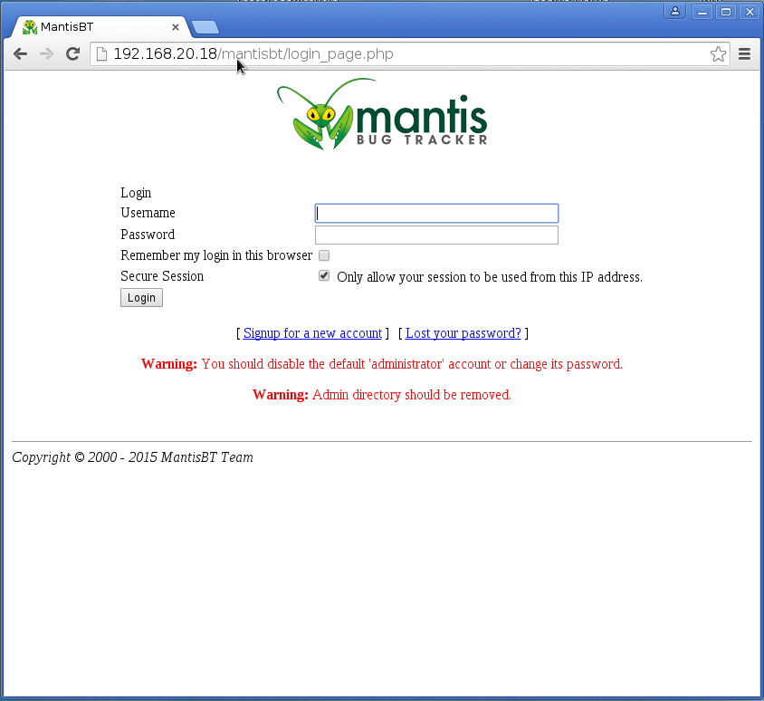 Post-installation, after setting date.timezome = 'Europe/London' in php.ini