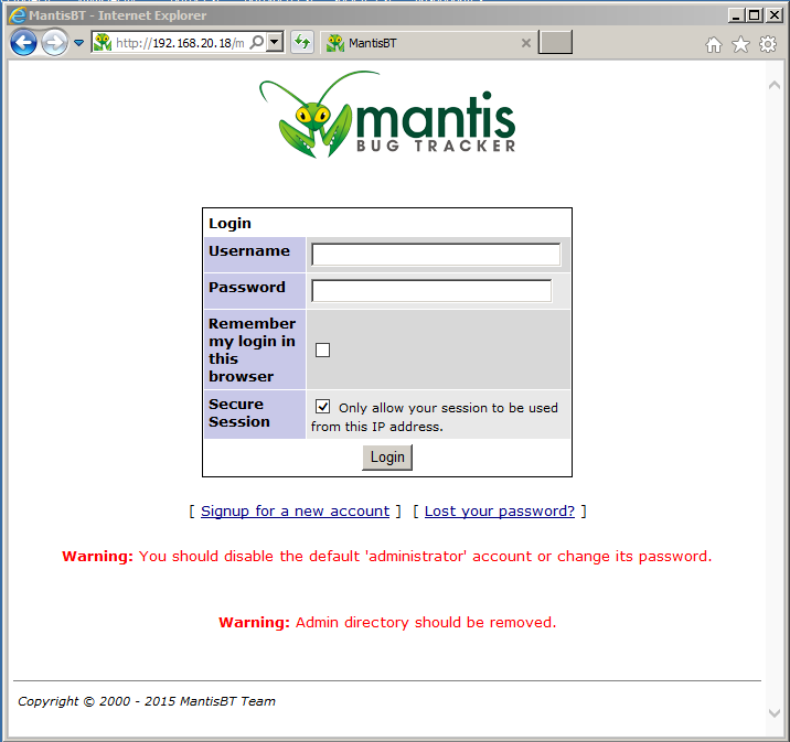 Post-installation, after setting date.timezome = 'Europe/London' in php.ini