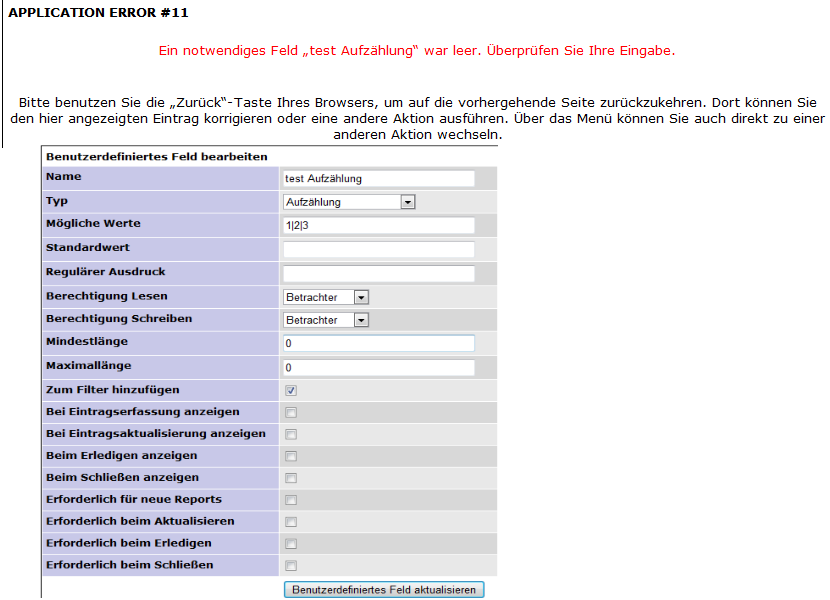 Fehler und Definition